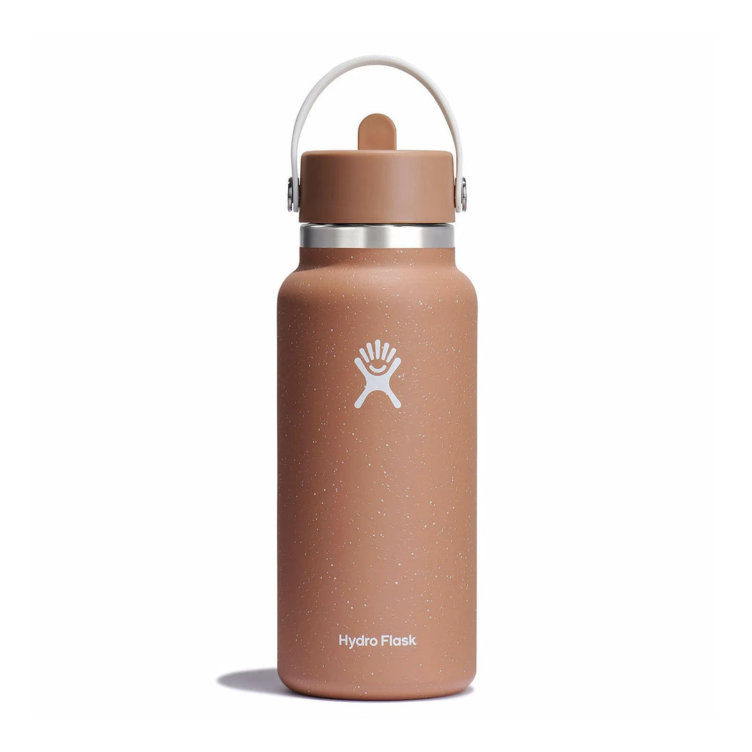 Hydro Flask 32oz Wide Mouth with Flex Straw Cap Color: Speckled Sandy 1