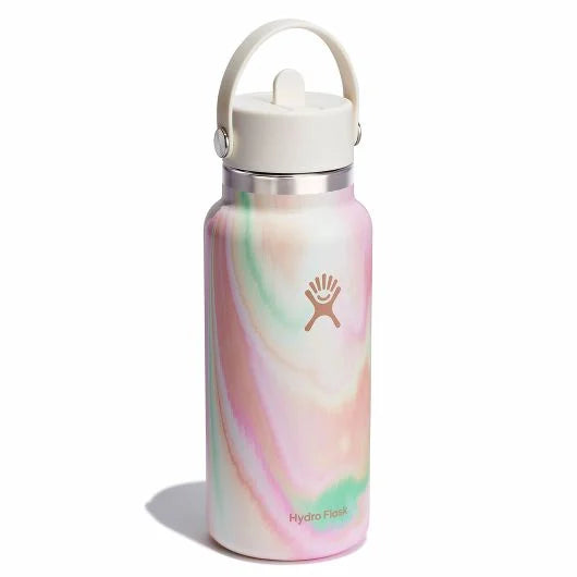 Hydro Flask 32 oz Wide Mouth with Flex Straw Cap Color: Sugar Crush Limited Edition  3