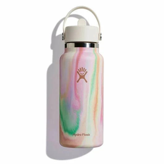 Hydro Flask 32 oz Wide Mouth with Flex Straw Cap Color: Sugar Crush Limited Edition  1