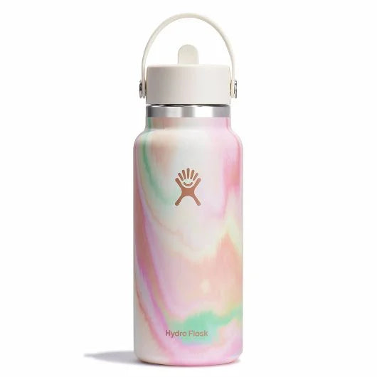 Hydro Flask 32 oz Wide Mouth with Flex Straw Cap Color: Sugar Crush Limited Edition  4