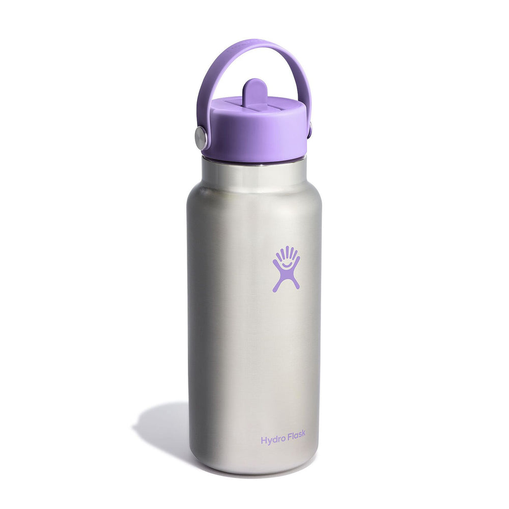 Hydro Flask 32oz Wide Mouth with Flex Straw Cap Color: Stainless Violet 2