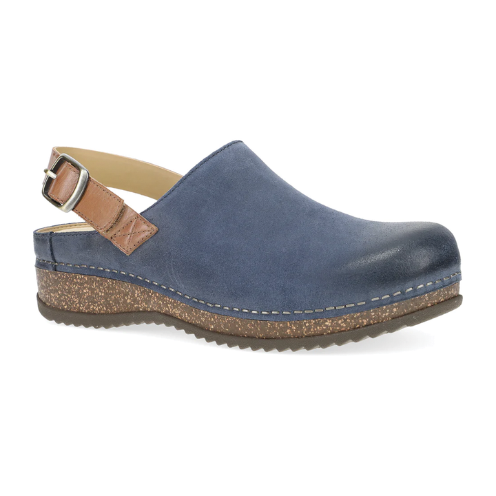 Women's Dansko Merrin Mule Color: Blue Burnished Suede 1