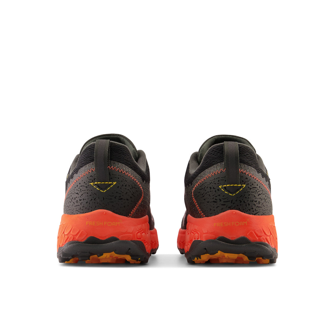 Men's New Balance Fresh Foam X Hierro v7 GTX Color: Blacktop with Neon Dragonfly and Hot Marigold