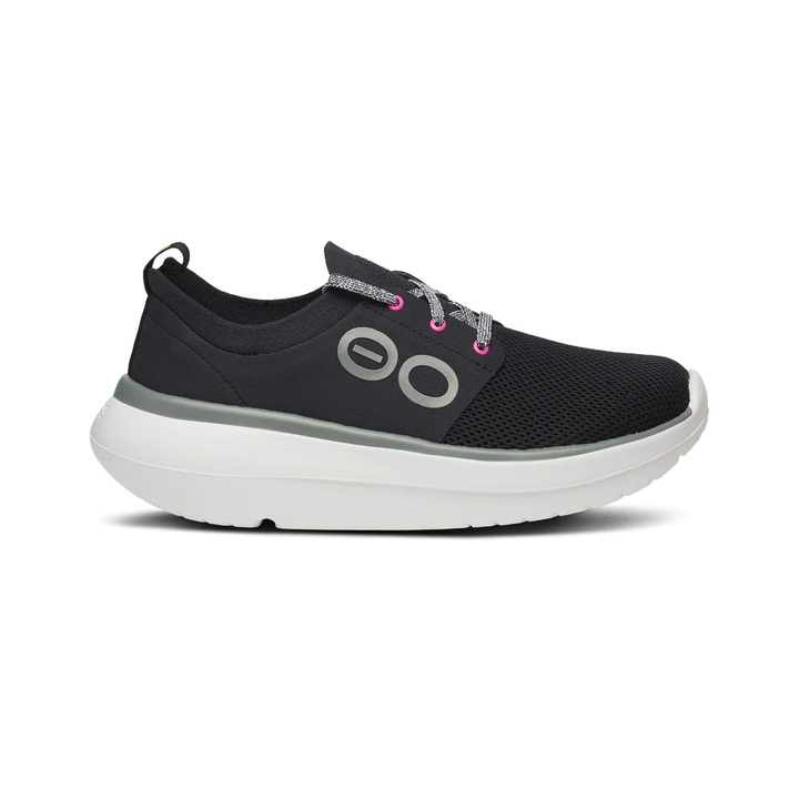 Women's OOfos OOmy Stride Color: White / Black 
 2