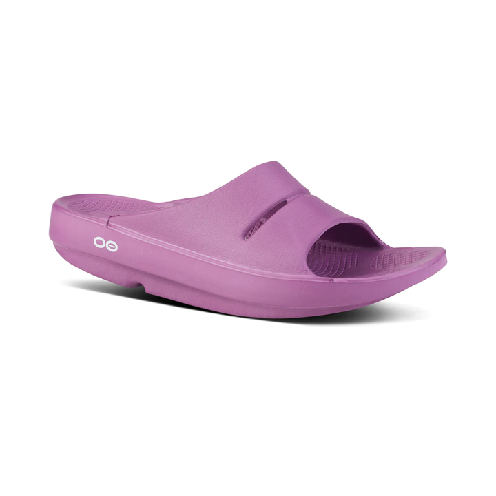 Women's Oofos OOahh Slide Sandal Color: Plum 