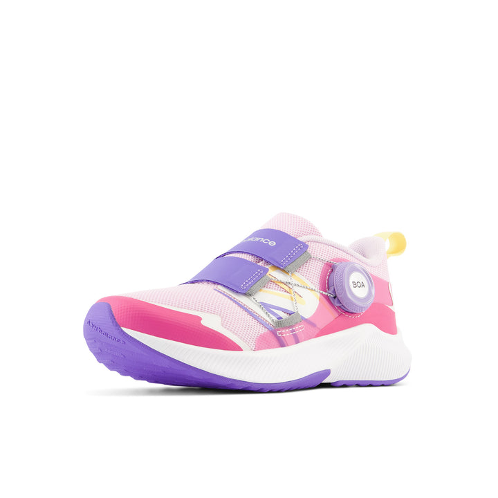 Kid's New Balance DynaSoft Reveal v4 BOA Color: Light Raspberry with Hi-Pink & Electric Indigo