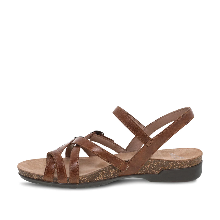 Women's Dansko Roslyn Color: Tan Waxy Burnished Sandal  2