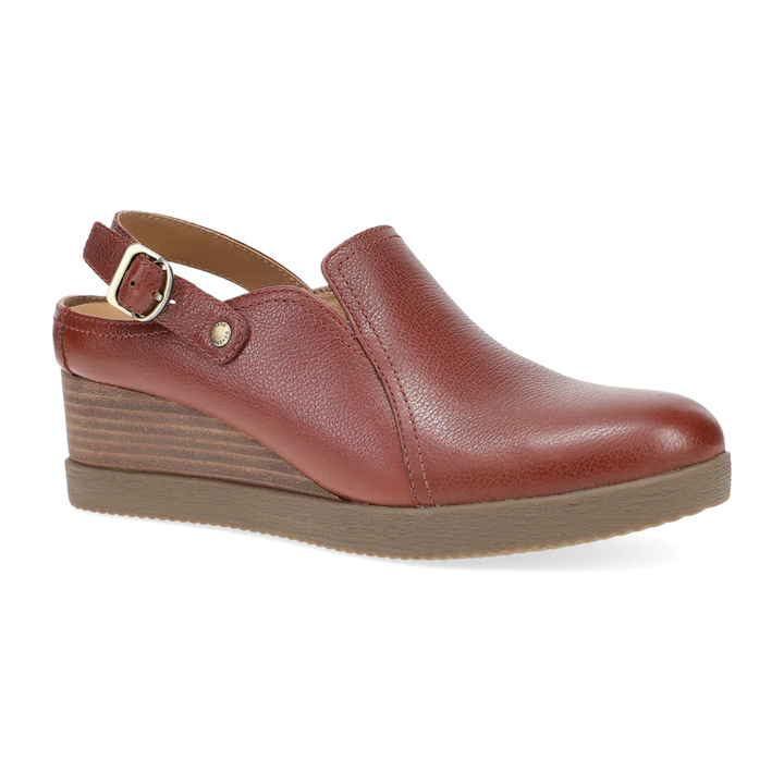 Women's Dansko Sheridan Mule Color: Brick Waterproof Milled 1