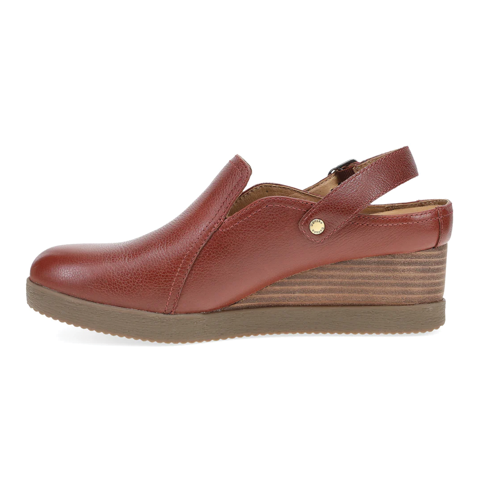 Women's Dansko Sheridan Mule Color: Brick Waterproof Milled 2