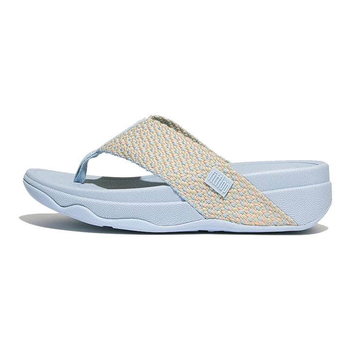 Women's Fitflop Surfa Multi-Tone Webbing Toe Post Sandals Color: Skywash Blue 1