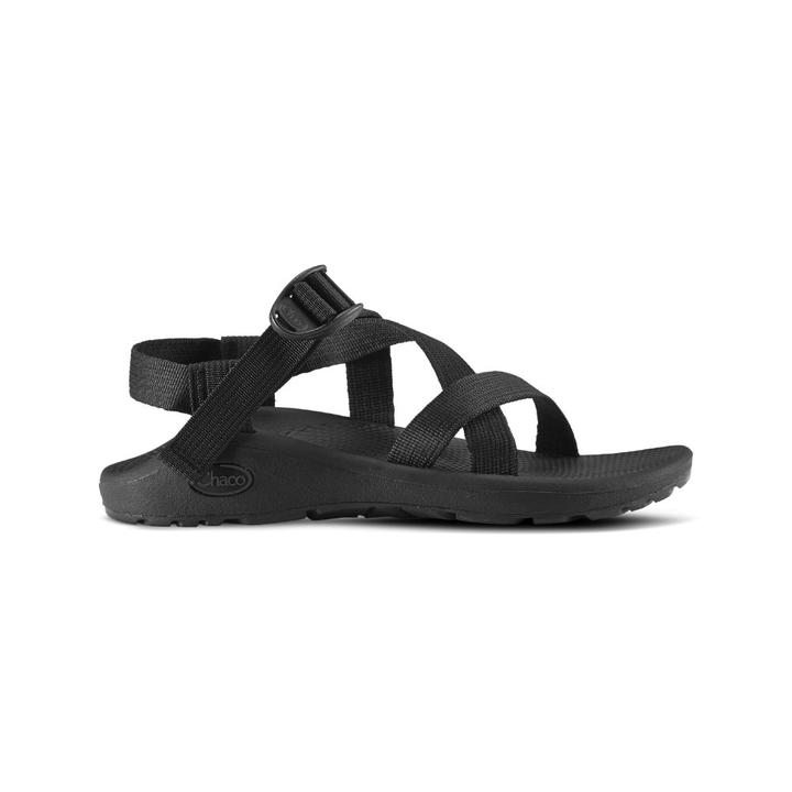 Women's Chaco Z/Cloud Sandal Color: Solid Black (WIDE WIDTH)