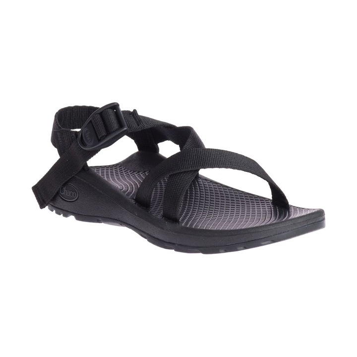 Women's Chaco Z/Cloud Sandal Color: Solid Black (WIDE WIDTH)