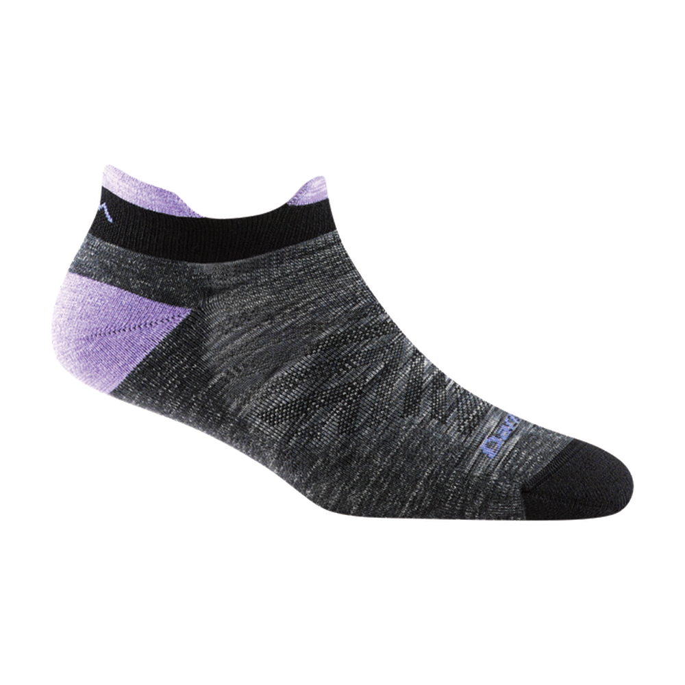 Women's Darn Tough Run No Show Tab Ultra-Lightweight Running Sock Color: Space Gray