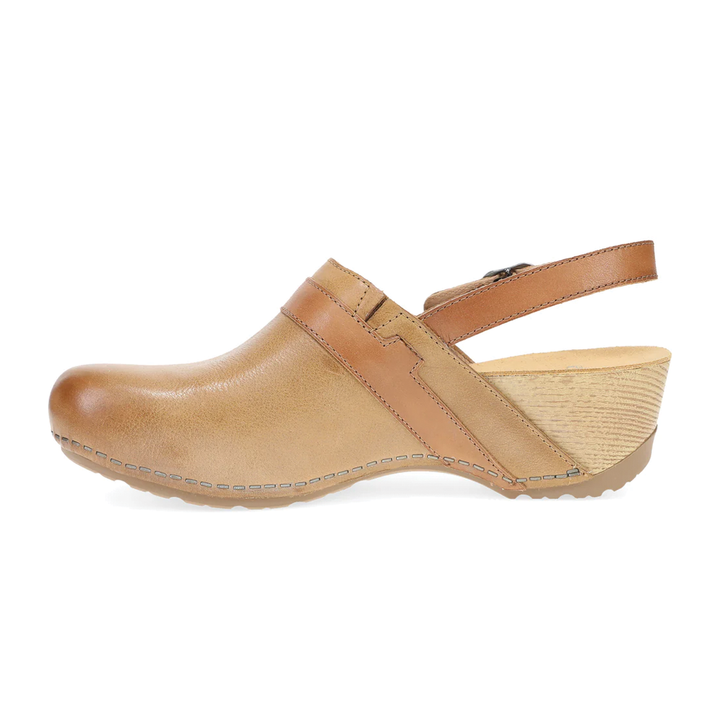 Women's Dansko Tammy Mule Color: Tan Milled Burnished 2