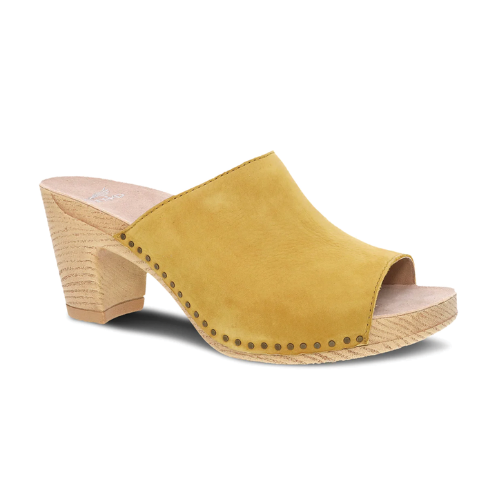 Women's Dansko Tandi Color: Yellow Milled Nubuck Sandal  1