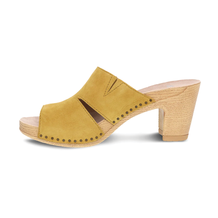 Women's Dansko Tandi Color: Yellow Milled Nubuck Sandal  2