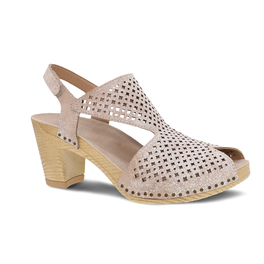 Women's Dansko Teagan Color: White Vintage Leather Sandal 1
