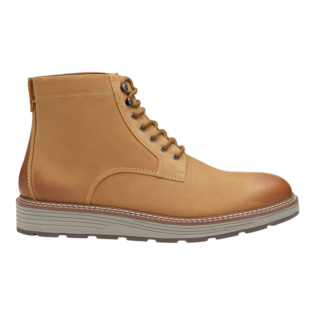 Men's Johnston & Murphy Upton Lug Plain Toe Boot Color: Light Tan (WATERPROOF) 2