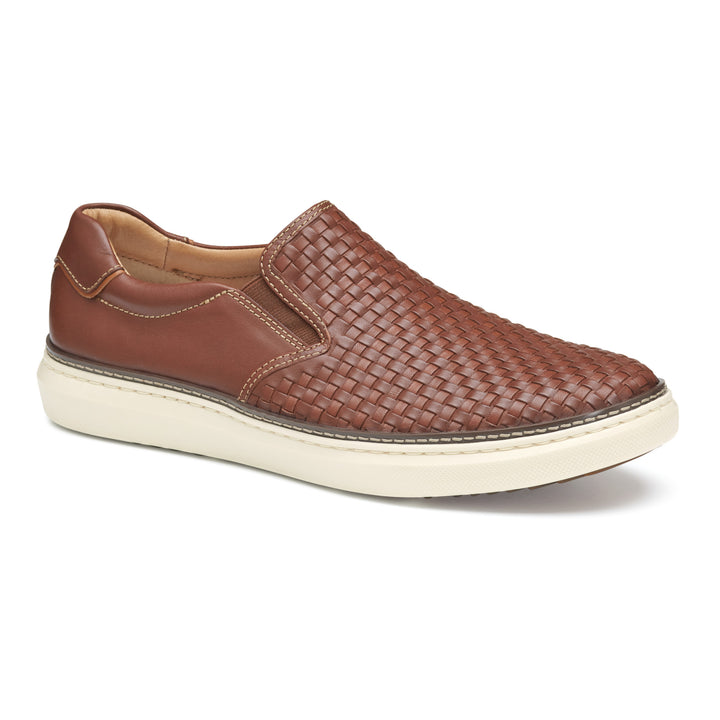 Men's Johnston & Murphy McGuffey 2 Woven Slip-On Color: Tan 1