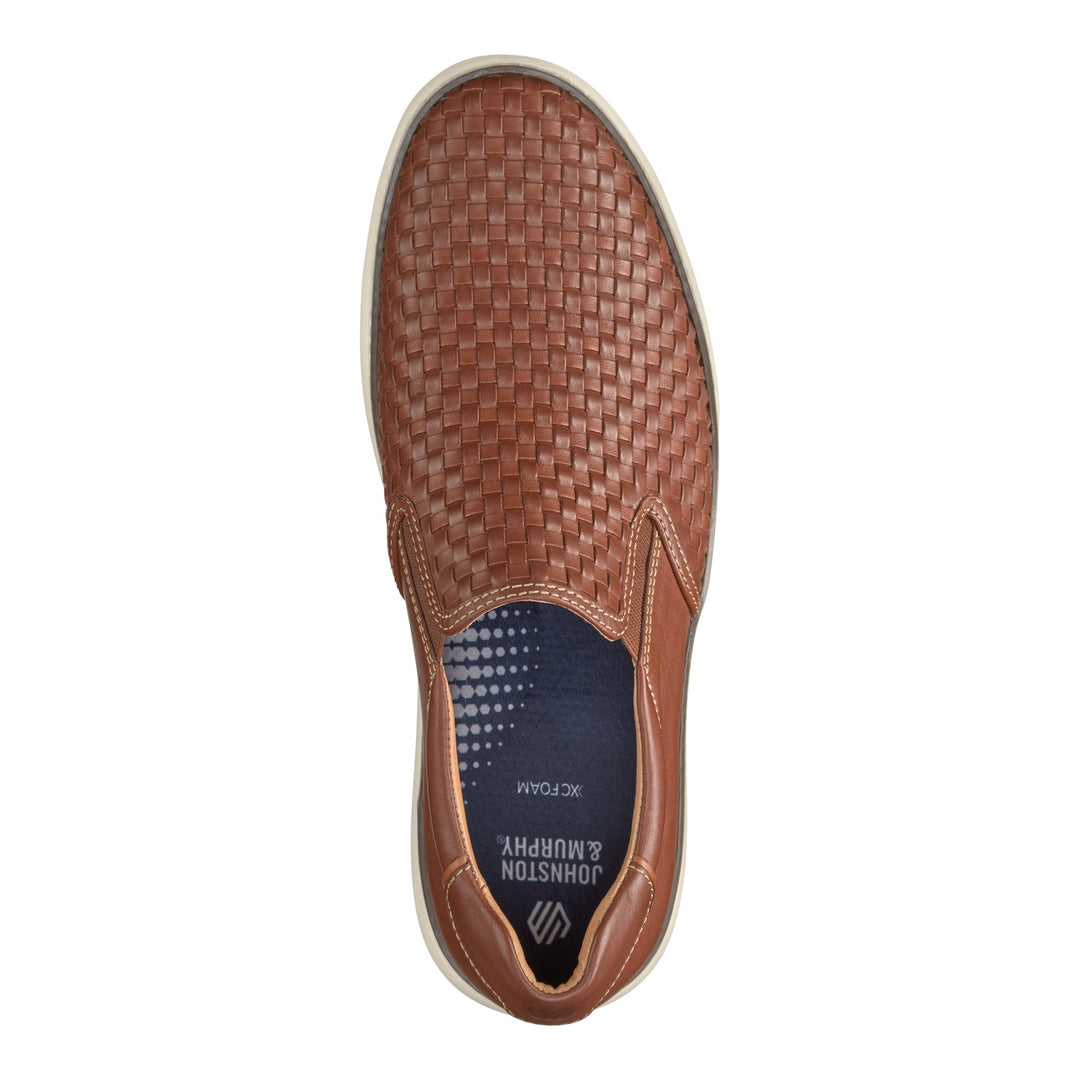 Men's Johnston & Murphy McGuffey 2 Woven Slip-On Color: Tan 4