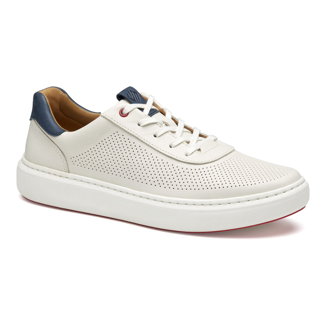Men's Johnston & Murphy Anders Perfed U-Throat Color: White 1