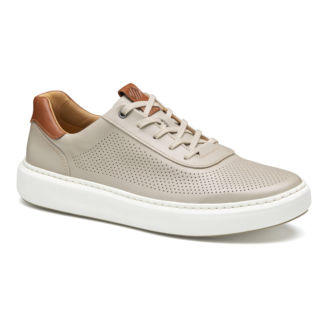 Men's Johnston & Murphy Anders Perfed U-Throat Color: Beige 1