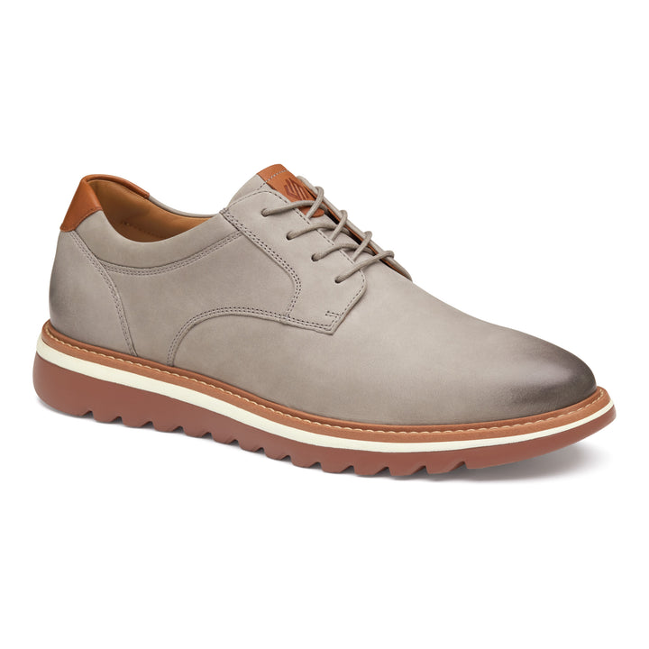 Men's Johnston & Murphy Braydon Plain Toe Color: Gray Oiled Nubuck 1