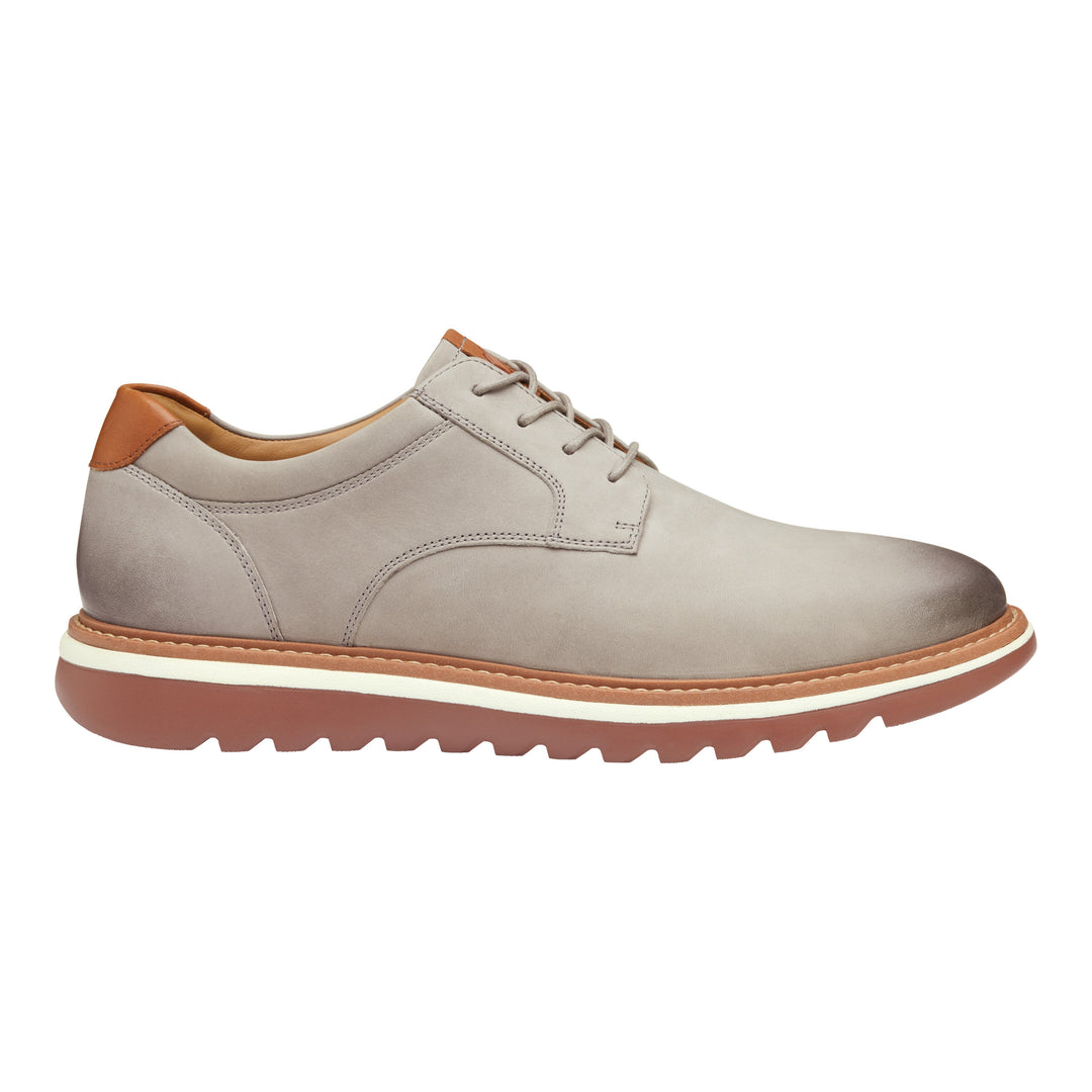 Men's Johnston & Murphy Braydon Plain Toe Color: Gray Oiled Nubuck 2