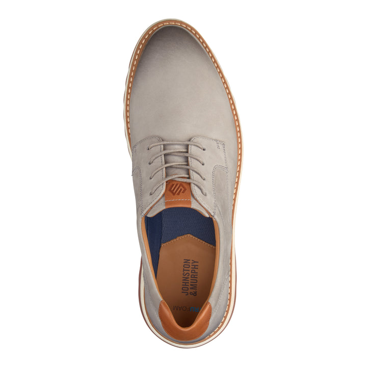 Men's Johnston & Murphy Braydon Plain Toe Color: Gray Oiled Nubuck 4