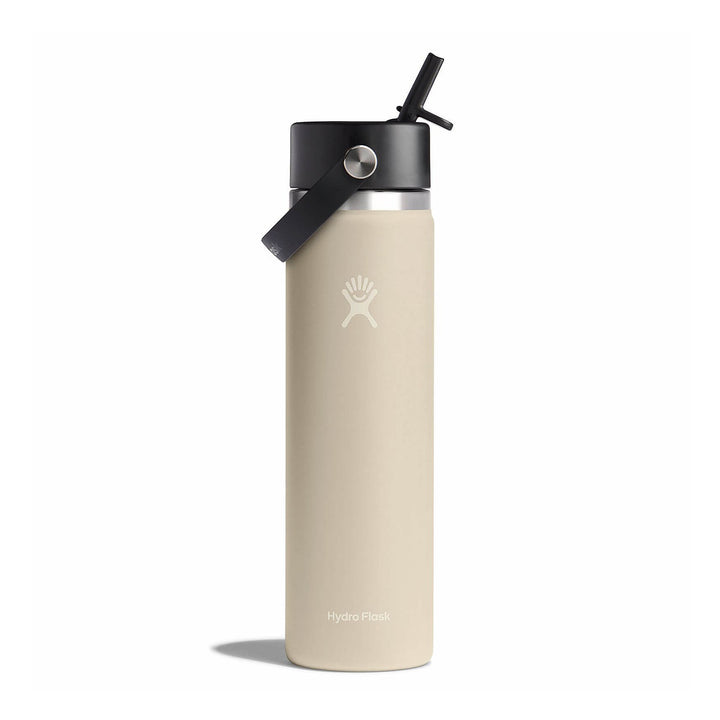 Hydro Flask 24oz Wide Mouth with Flex Straw Cap Color: Oat 1