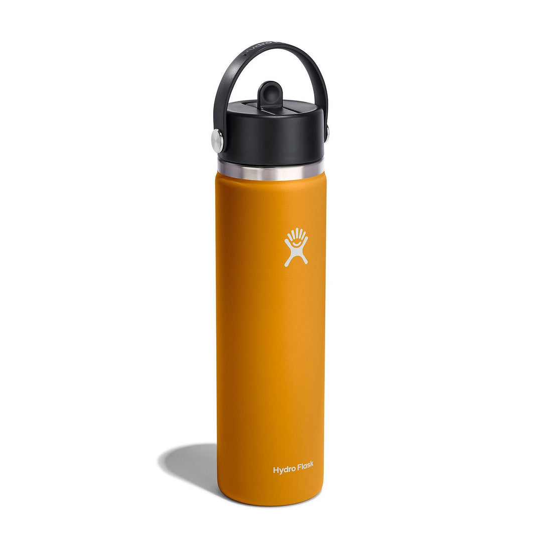 Hydro Flask 24oz Wide Mouth with Flex Straw Cap Color: Fossil 2