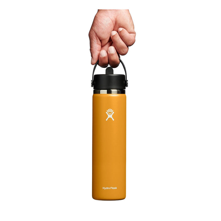 Hydro Flask 24oz Wide Mouth with Flex Straw Cap Color: Fossil 3