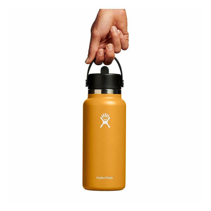 Hydro Flask 32 oz Wide Mouth with Flex Straw Cap Color: Fossil  1