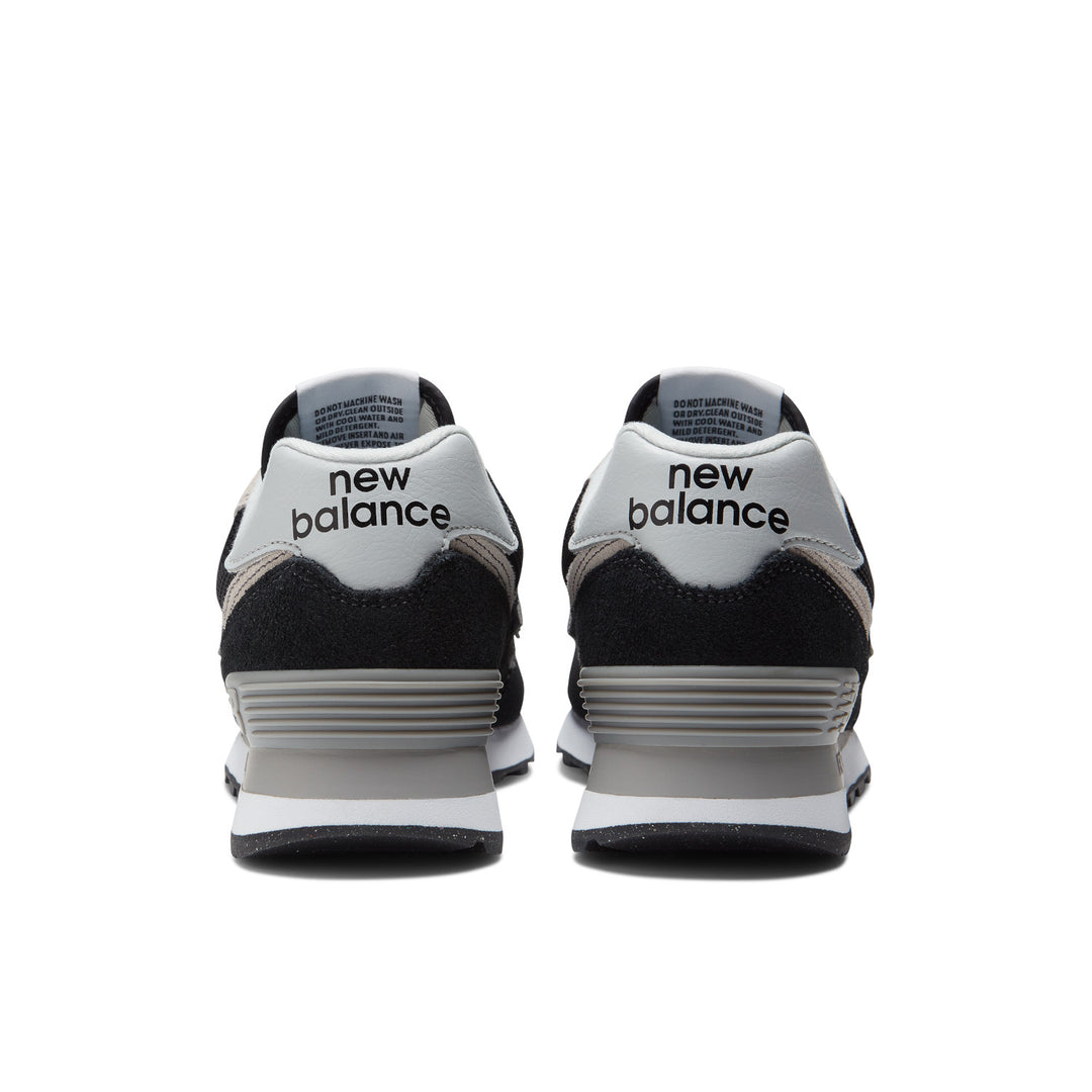 Women's New Balance 574 Core Color: Black with White v 8