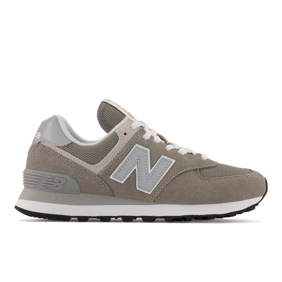 Women's New Balance 574 Core Color: Grey with White  1