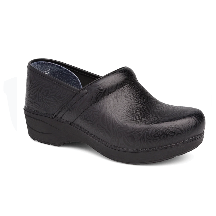 Women's Dansko XP 2.0 Clog Color: Black Floral Tool 1