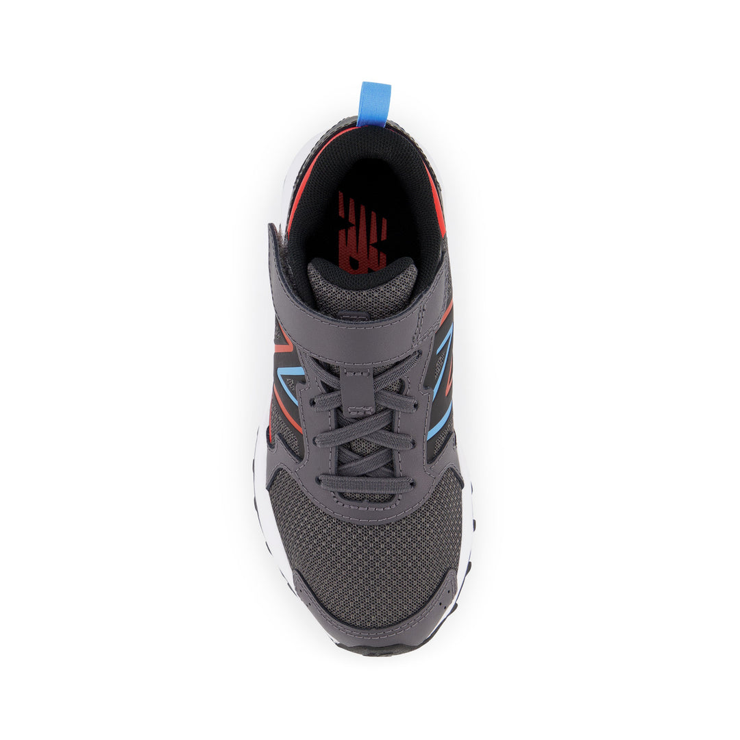 Big & Little Kid's New Balance Fresh Foam 650 Bungee Lace with Top Strap Color: Magnet with Neo Flame  3