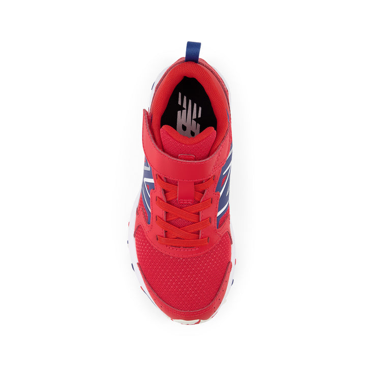 Big & Little Kid's New Balance Fresh Foam 650 Bungee Lace with Top Strap Color: Team Red with Night Sky & White 