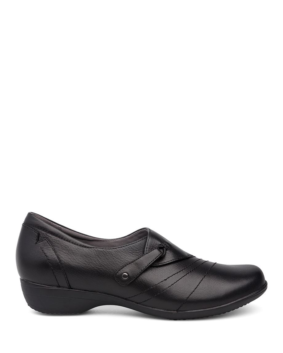 Women's Dansko Franny Color: Black Milled Nappa