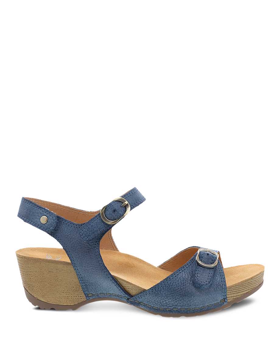 Women's Dansko Tricia Color: Blue Milled Burnished