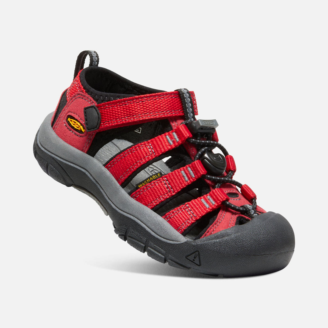 Little Kids Keen Newport H2 Color: Ribbon Red/ Gargoyle