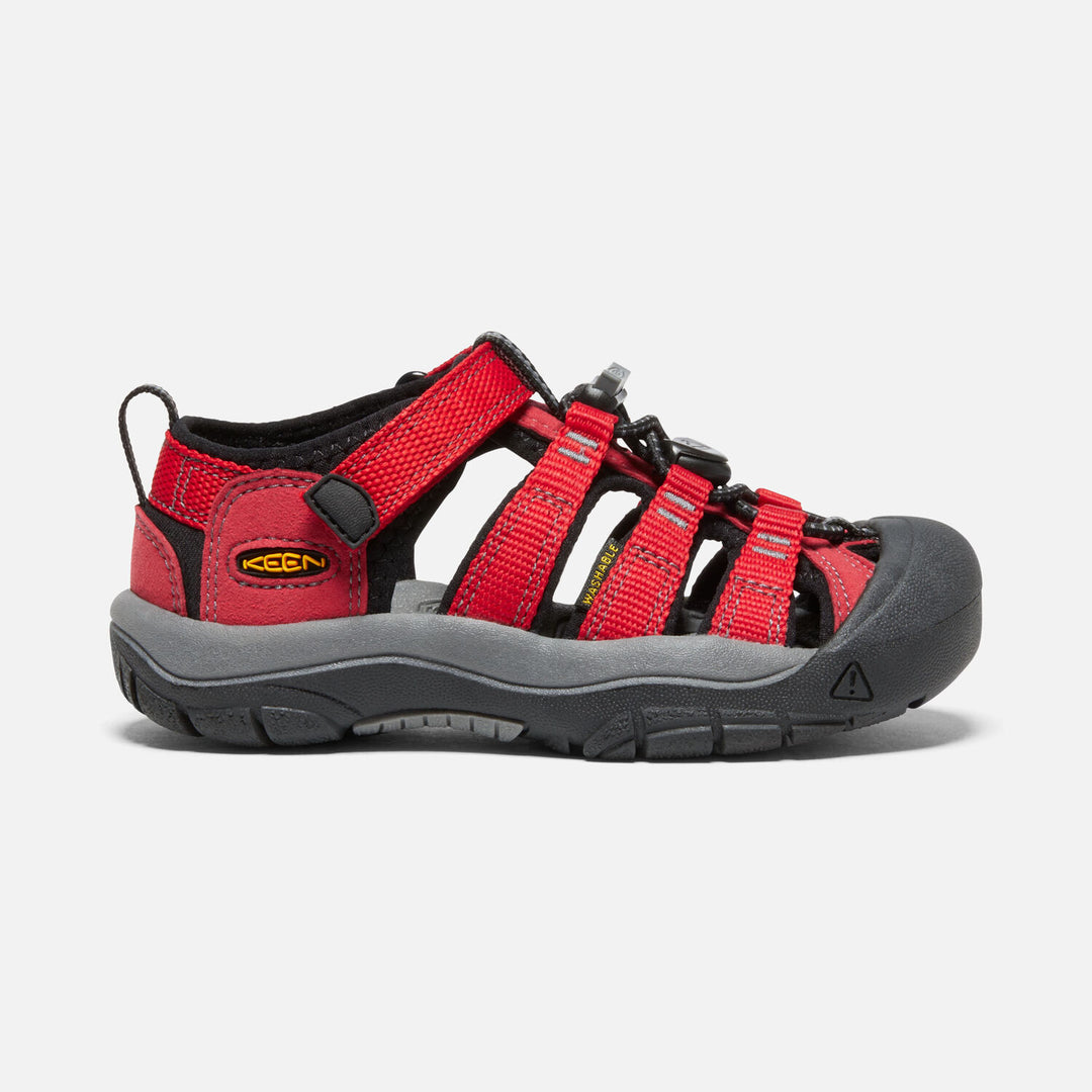 Little Kids Keen Newport H2 Color: Ribbon Red/ Gargoyle