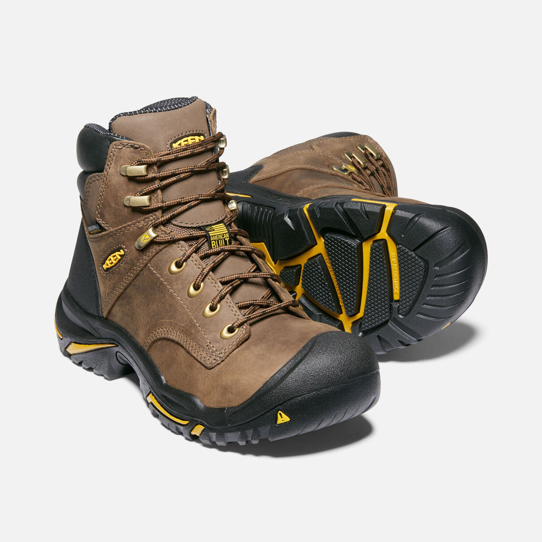 Men's Keen Utility Mt. Vernon 6" Waterproof Boot Color: Cascade Brown (STEEL TOE)