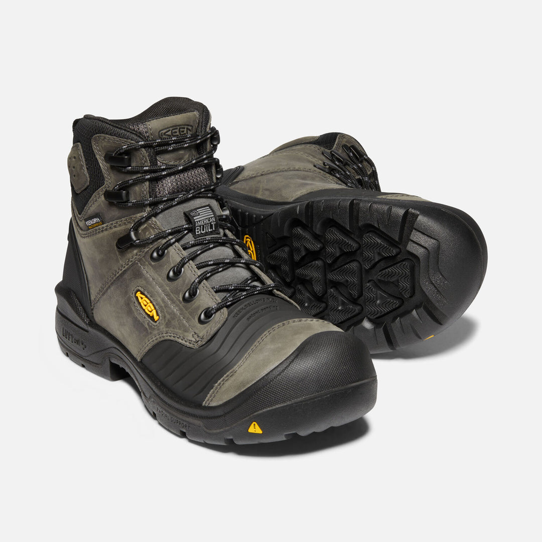 Men's Keen Utility Portland 6" Waterproof Boot (Carbon-Fiber Toe) Color: Magnet/Black 