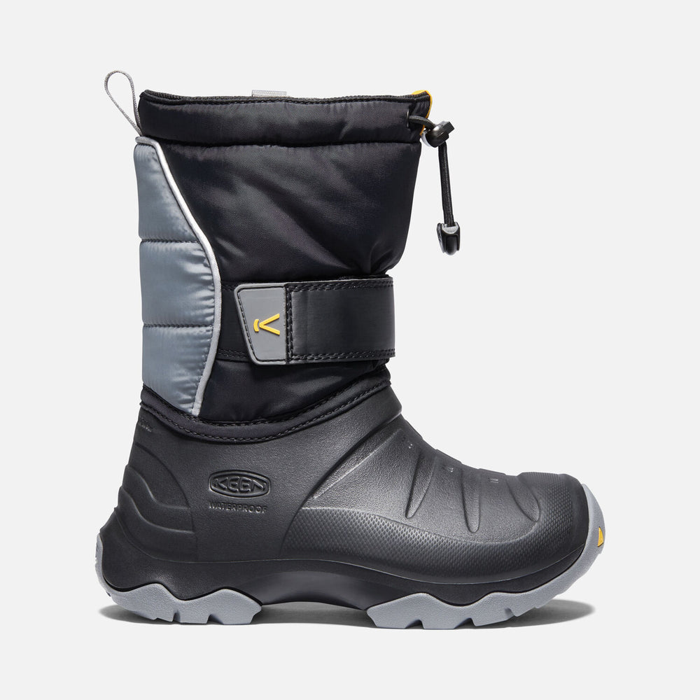 Big Kid's Keen Lumi II Waterproof Boot Color: Black/ Steel Grey 