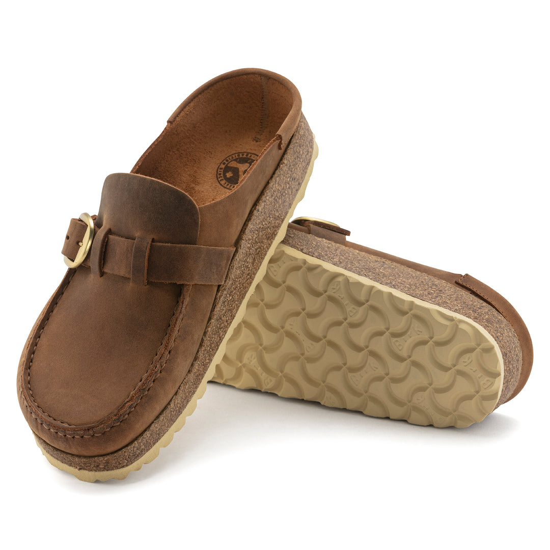 Birkenstock Buckley Oiled Leather Color: Cognac 