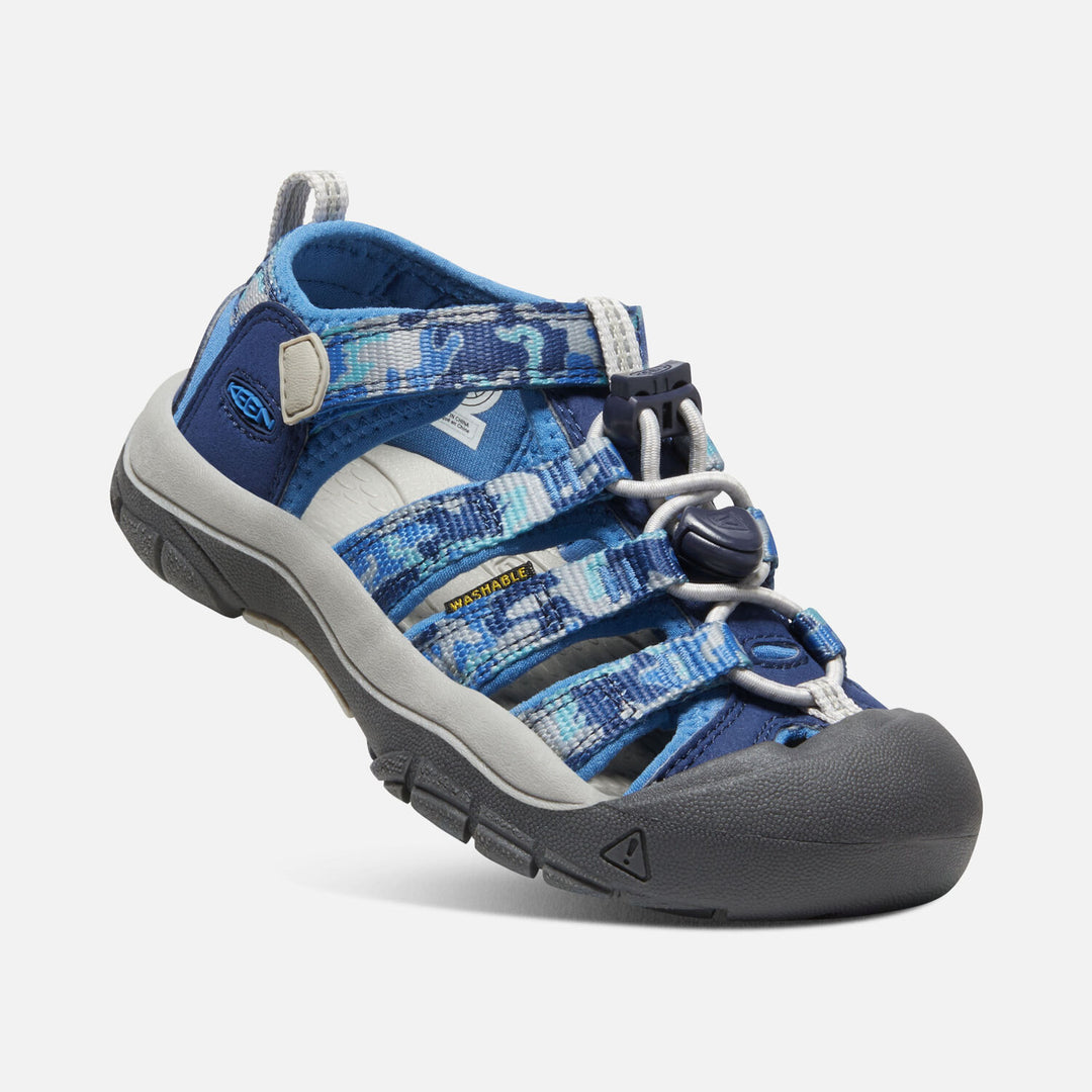 Little Kids Keen Newport H2 Color: Camo/Bright Cobalt