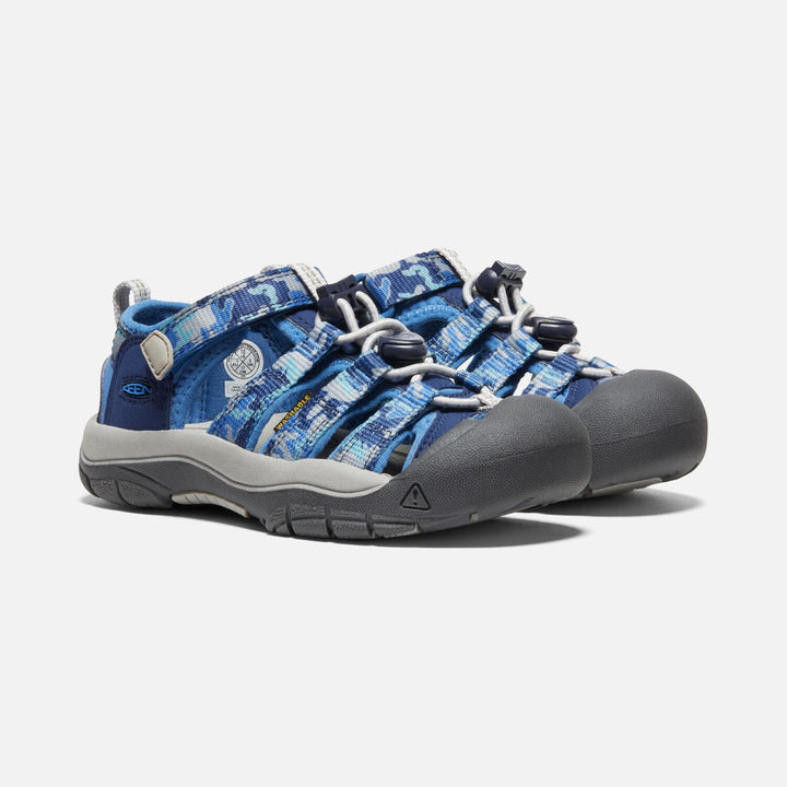 Little Kids Keen Newport H2 Color: Camo/Bright Cobalt