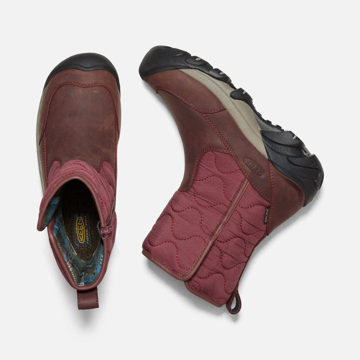 Women's Keen Betty Waterproof Pull-On Boot Color: Burgundy/ Black
