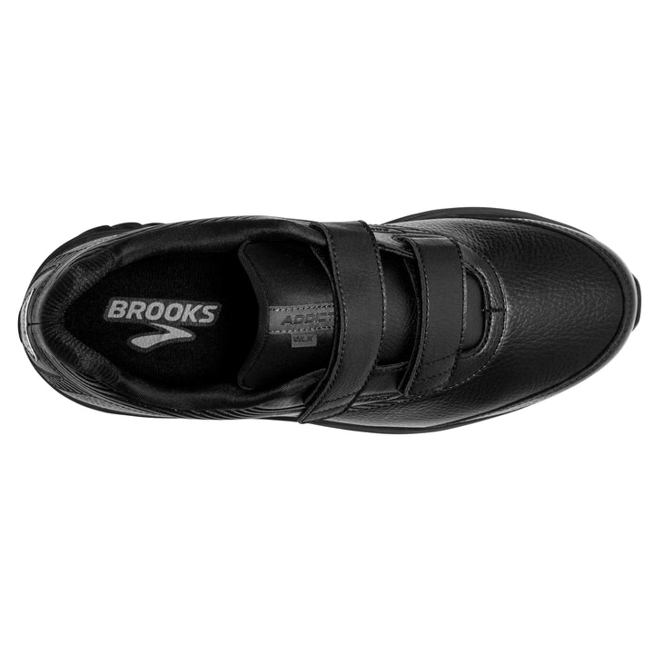 Men's Brooks Addiction Walker V-Strap Color: Black/ Black (EXTRA WIDE WIDTH)